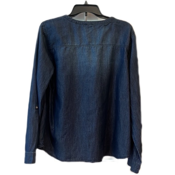 Erika Denim Button Down Long Sleeves Shirt Size XL - Picture 2 of 8